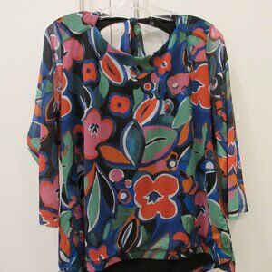 RIU Flowery Blouse Top